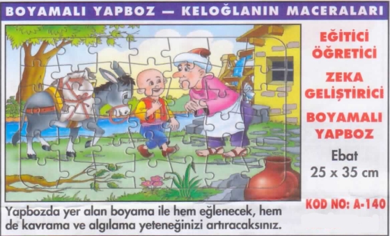 Boyamalı Yap-Boz. Fiyatı: 4 TL Kod No:A-140 Boyamalı Yap-Boz. Fiyatı: 4 TL Kod No:A-140