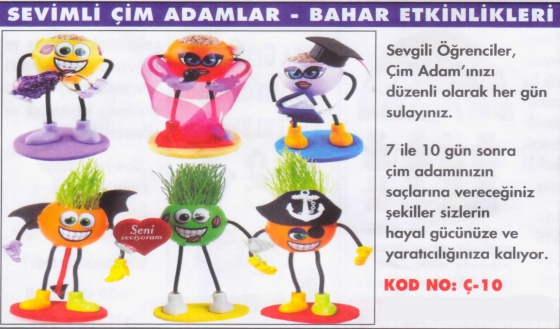 Sevimli Çim Adamlar. Fiyatı: 8 TL Kod No: Ç-10 Sevimli Çim Adamlar. Fiyatı: 8 TL Kod No: Ç-10