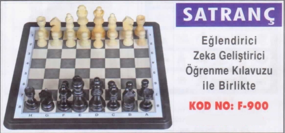 Satranç. Fiyatı: 8 TL Kod No: F-900 Satranç. Fiyatı: 8 TL Kod No: F-900